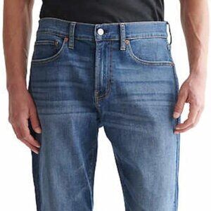 Lucky Brand 221 Original Straight Jeans Mens 38 x 30 Gold Blue Denim